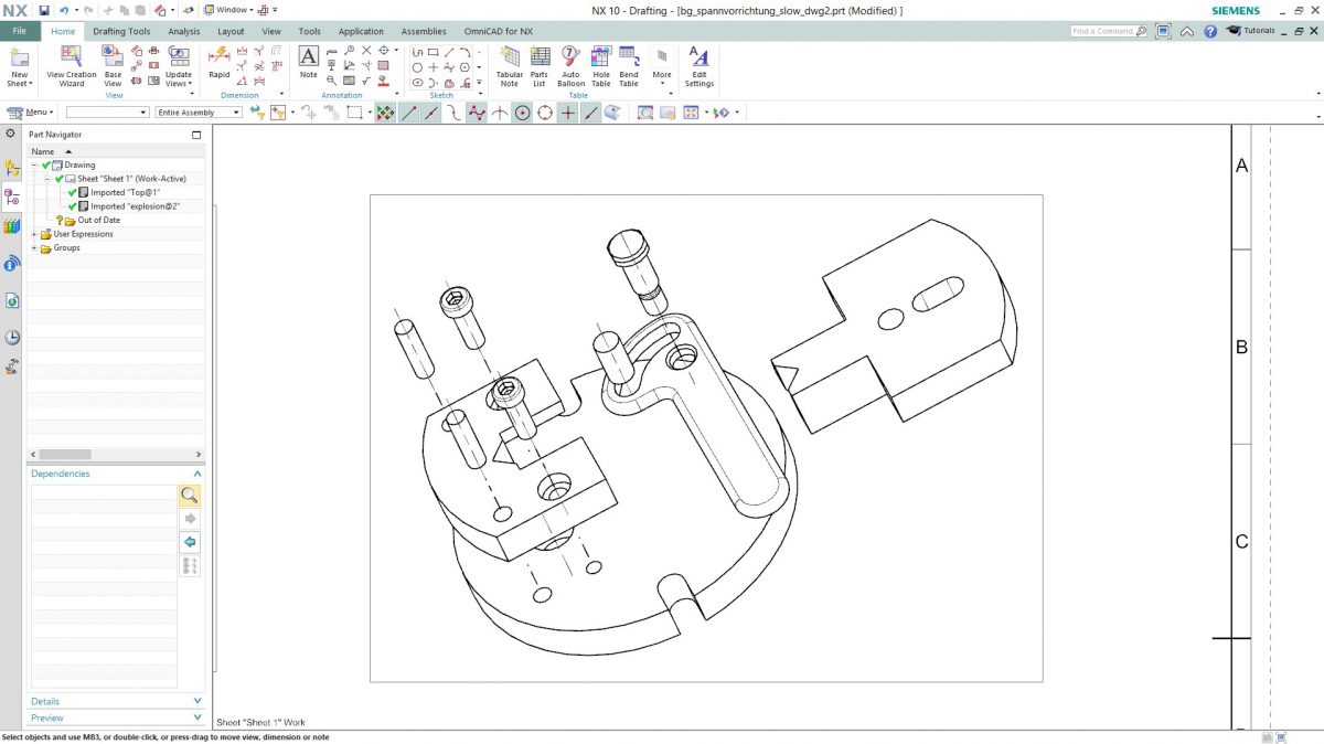 Siemens Nx 10 Explosion In Assembly And Drawing Wolfgang Walden S It Cad Blog