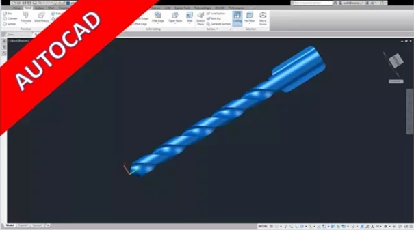 Videotutorial – autocad 2017 – part design – Userwish – Drillbit – Bohreinsatz