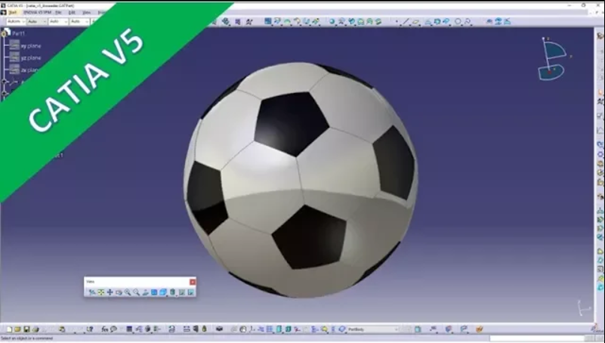 Videotutorial – catia v5 – gsd – Soccerball – Fussball – „Speedball“ Version