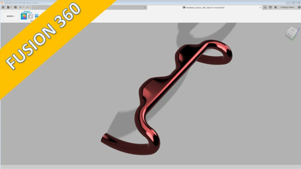 Videotutorial – fusion 360 – surfaces – Bicycle Handlebar V2