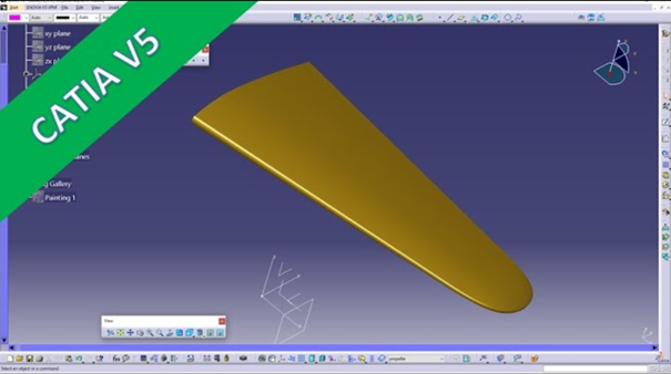 Videotutorial – catia v5 – gsd – WW-109 Fighter Plane – Part 2 – Wings