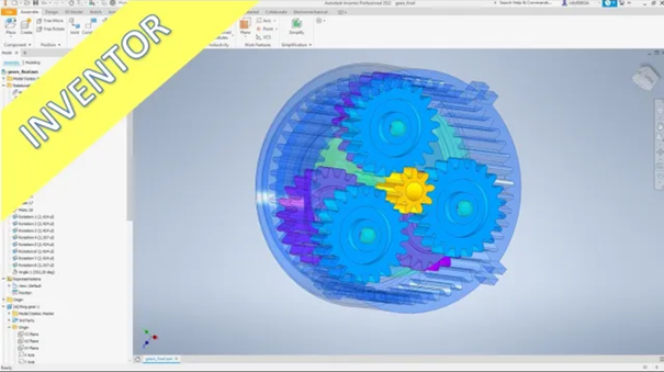 Videotutorial – inventor 2022 – kinematik – Planetary Gear
