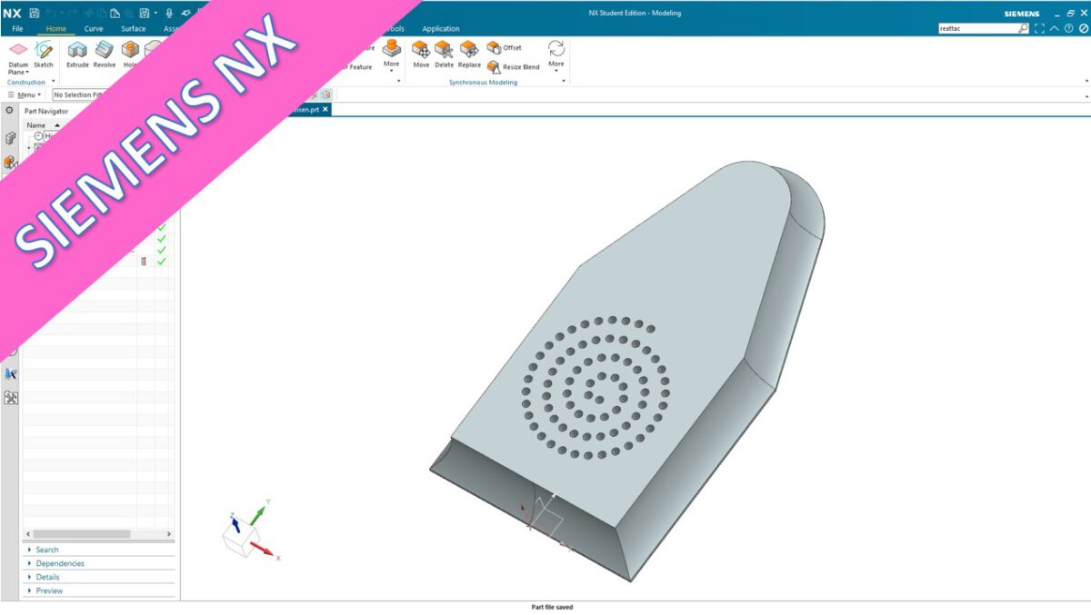Videotutorial – siemens nx 2007 – part design – 9.3 Buegeleisen ...